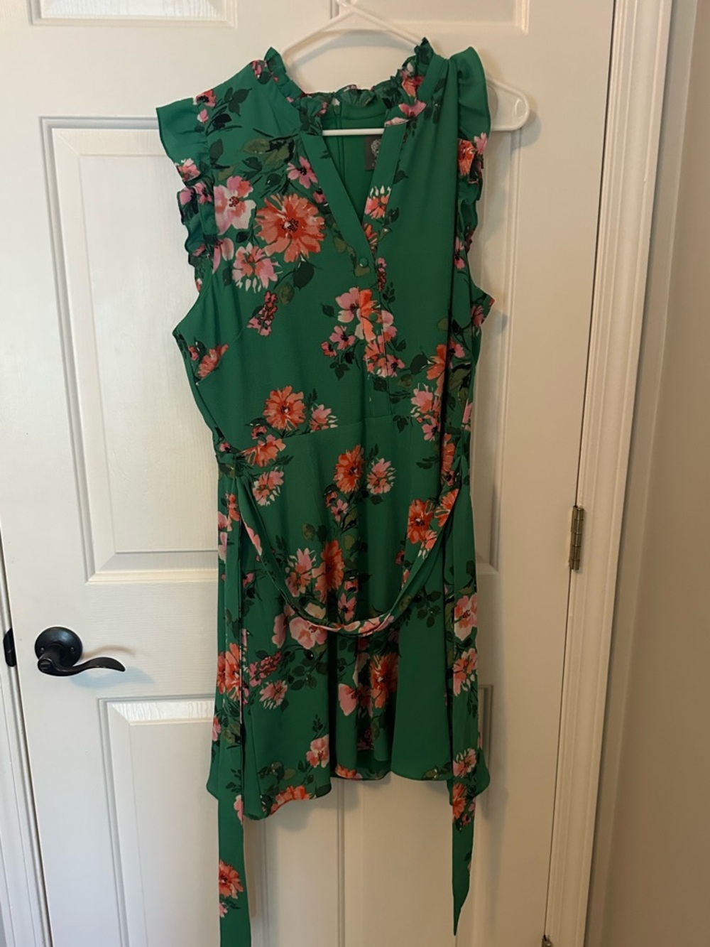 Vince Camuto Green Floral Dress